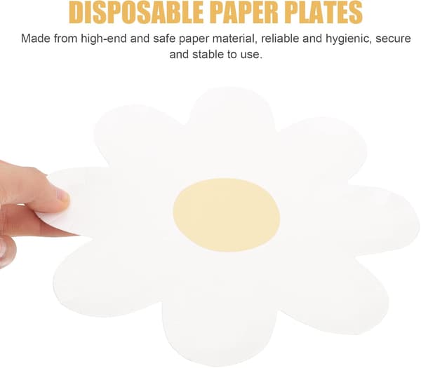 20 st tusenfrydformede papirtallerkener dekorative serviser for babyshower og barnebursdager