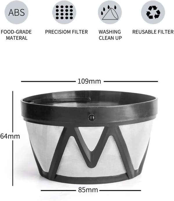 Gjenbrukbart og påfyllbart kaffefilter, gjenbrukbar kaffefilterkurv-FX-