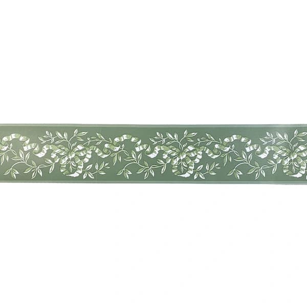 Selvklæbende tapetbort til hjemmet, 10 cm x 10 m (grøn)
