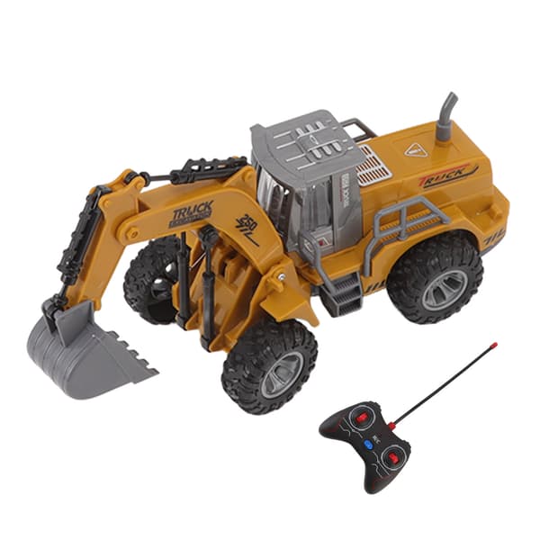 Wireless Excavator Toy Electric USB Charging Construction Vehicle for Kids Yellow