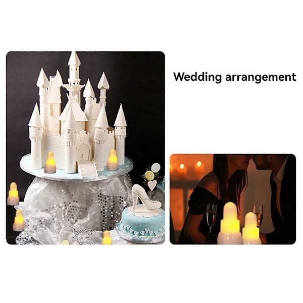 Rechargeable RGB LED Tea Wax Light Electronic Tea Light Lamp Atmosphere Decorative for Wedding, Home Decor AU Plug