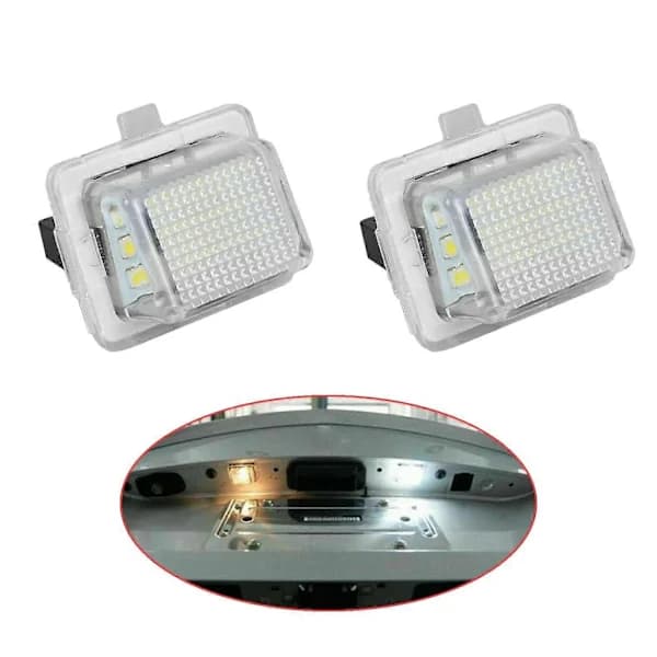 2 stk. bilnummerpladelys til W204/W212/W216/W221/W207 18 LED Hvide bagnummerpladelys