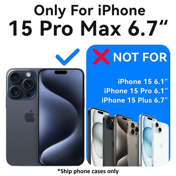 [Fall Protection] Protective Shockproof Hard Matte Slim Phone Case for iPhone 15 Phone Case with Clear Back Silicone Edge black black
