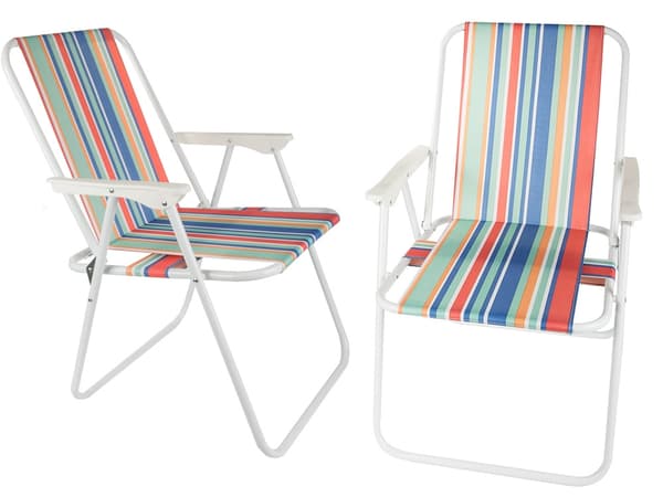 Strandstol / Solstol - Stol för strand - Hopfällbar Röd