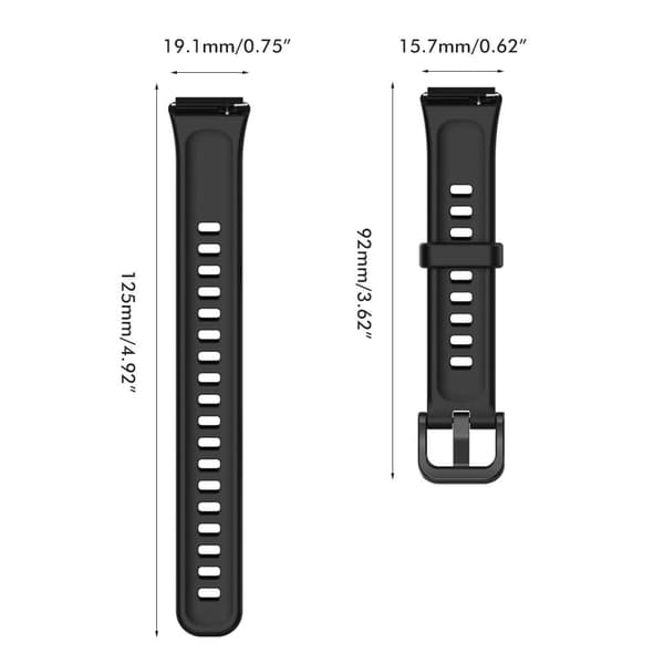 TPU Waterproof Replacement Strap for Honor Band 7 and Huawei Band 7
