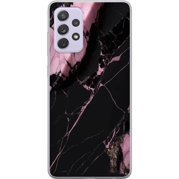 Compatible Mobile Case for Samsung Galaxy A52s 5G Black Pink Marble