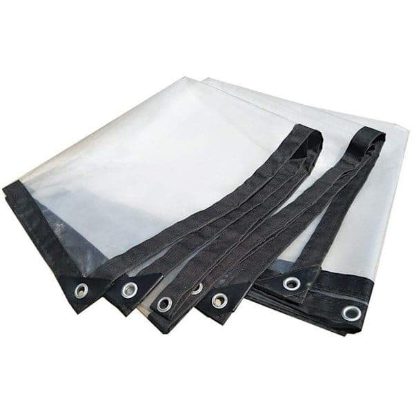 BeGrit 2M x 3M Waterproof Transparent Tarp with Eyelets Weatherproof
