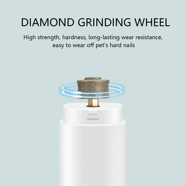 LX-Pet Electric Nail Grinder - [Rechargeable Model - White with Light]
