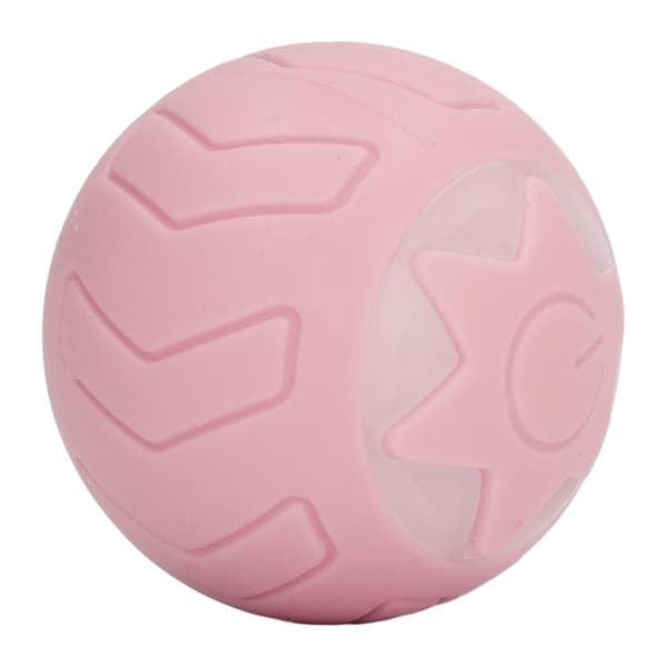 Smart Pet Toy Ball ABS and Silicone Automatic Rolling Toy Cat Interactive Ball for Home Pink