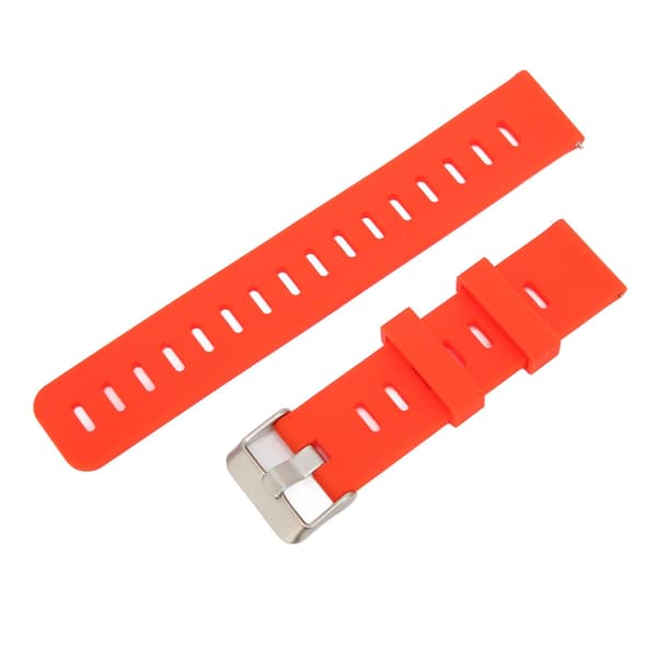 20 mm blød silikone rem urrem armbånd erstatning med flade lufthuller til Amazfit GTS 3 rød