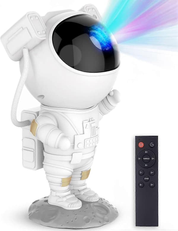 Natlampe - Stjerneprojektor med LED-lys - Astronaut
