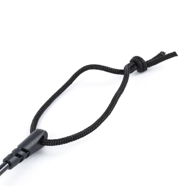 SUP Elastic Surf Leash for Surfboard - 5mm - 10ft, Black, 1pc