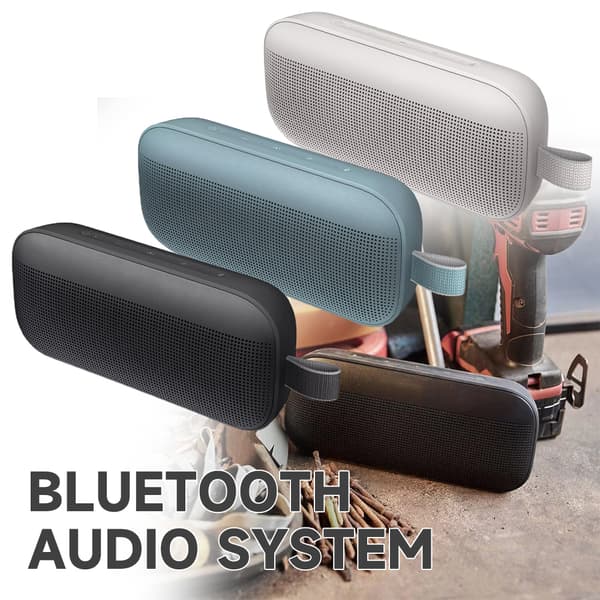 Bose SoundLink Flex Bärbar Bluetooth Vattentät Högtalare Stone Audio Blå/Svart/Vit