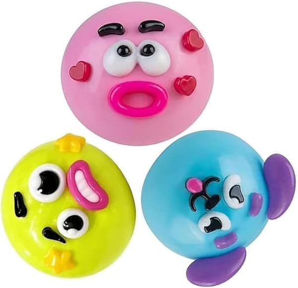 3 st Smushers Squishy-Curiosities Smushers Dog Face Swap Squishy Fidget Leksaker
