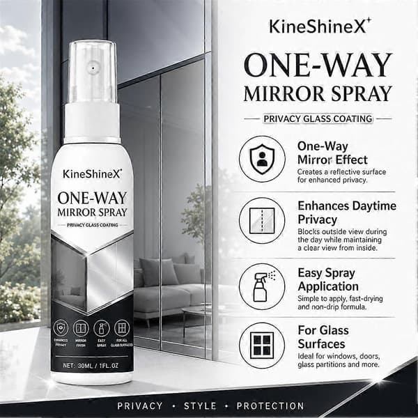 One Way Mirror Spray, Privacy Glass Spray for Home Windows, Glass Doors, Office Partitions, Easy DIY Reflective Window Paint Spray 3pcs 3pcs