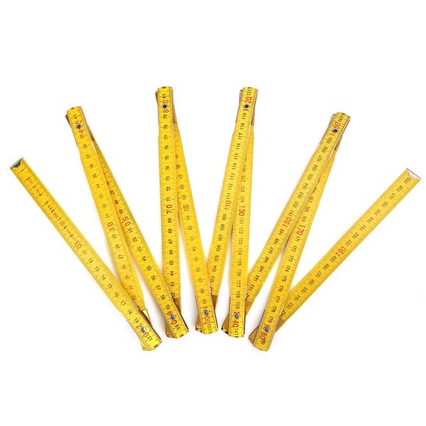 Portable Folding Ruler, 2 Meter/6.6 Foot, Versatile Carpenter's Tool