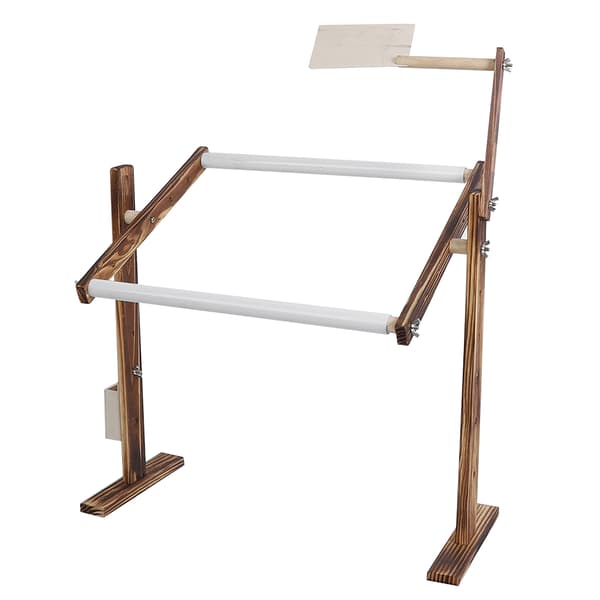 Antique Wooden Embroidery Stand Adjustable Height Cross Stitch Frame Sewing Craft Accessory