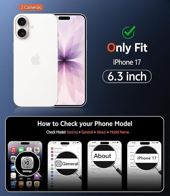 FNTCASE for iPhone 17 Clear Case, Magnetic with Screen Protector, Compatible with MagSafe, Anti-Yellowing Robust Shockproof Case, C-Pink