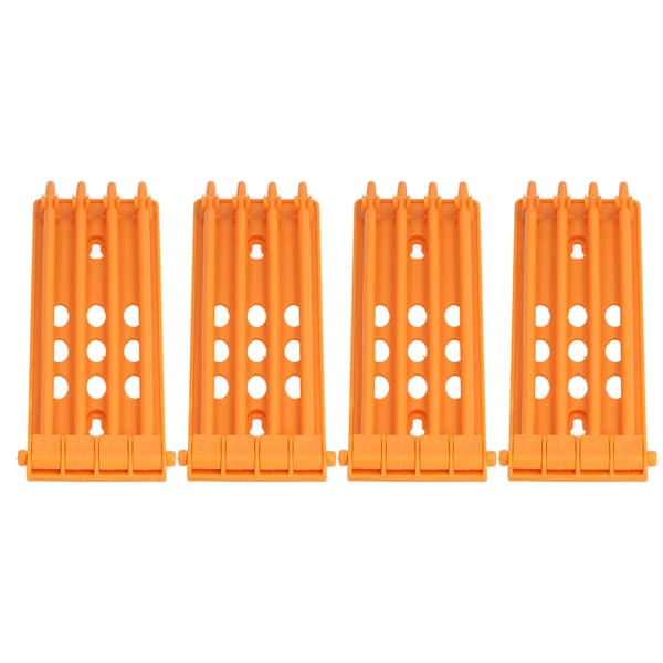 4 Pcs Pigeon Parrot Leg Ring Holder 4 Column Wall Mounted Rack Large Capacity Durable Plastic Yellow