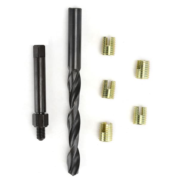 12 pcs M8 x 1.25 Thread Repair Kit Self-Tapping Thread Inserts Tool Set