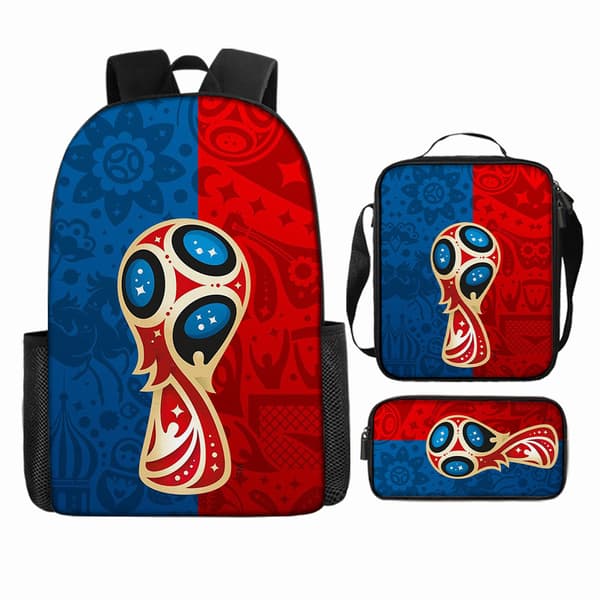 New 2026 USA-Canada Cup Soccer Backpack Set for Kids, Three-Piece Backpack, Student Shoulder Bag (YJD) 2 2 Three-piece set
