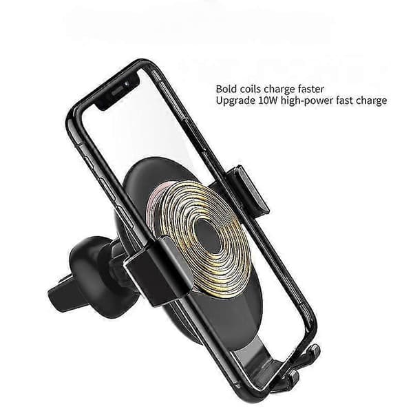Shxx Automatic Clamping Car Phone Holder Wireless Charging-White (One Set) B919-81