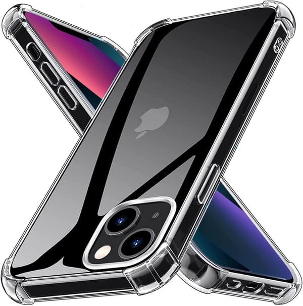 Compatible with iPhone 15 Case Shockproof Wallet Case for iPhone 15 Case with Protective Phone Case Rubber Bumper for iPhone 15 Clear