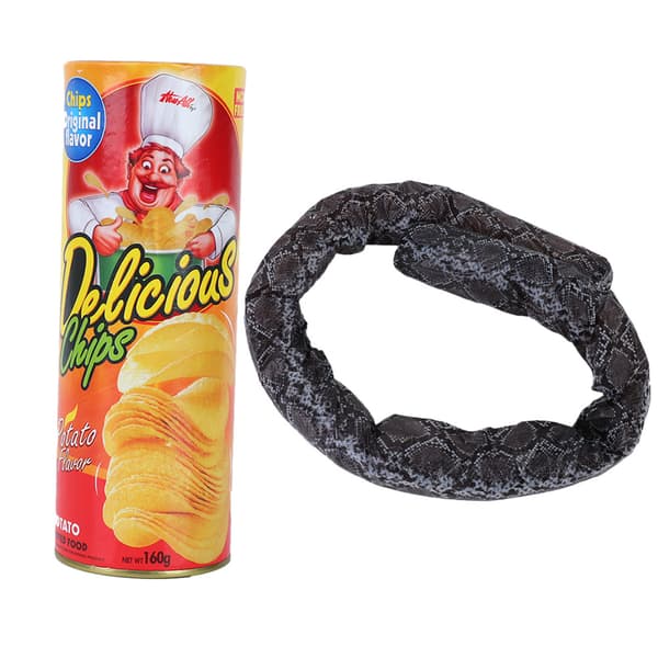Magic Potato Chip Snake Toy Funny Prank Props Party Decoration