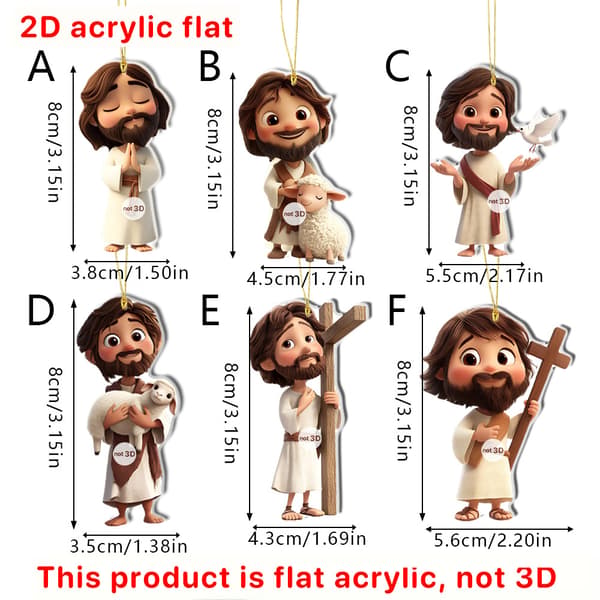 Retro film character 2D flat acrylic backpack car small pendant ornament assembly props