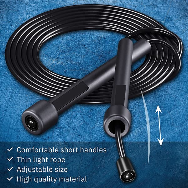 Speed Jump Rope for Cardio Training, Portable Workout Jump Rope with Tangle-Free Jumping for Easy Workouts, Ergonomically Designed Handles