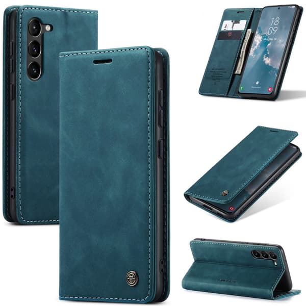 CaseMe Slim Wallet Case for Samsung Galaxy S24 Plus Blue