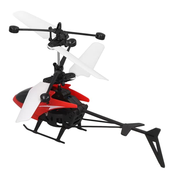 Mini RC Helicopter Stable Rotational Speed Reinforced Light Resistant Induction Toy Red
