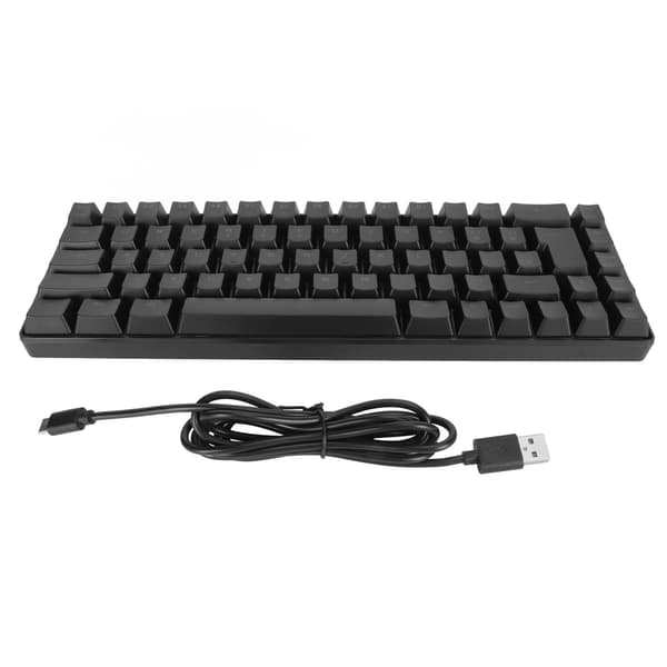 V200 Mechanical Gaming Keyboard Portable 68 Keys Wired RGB Backlit Keyboard for IBM PC Win98SE Black