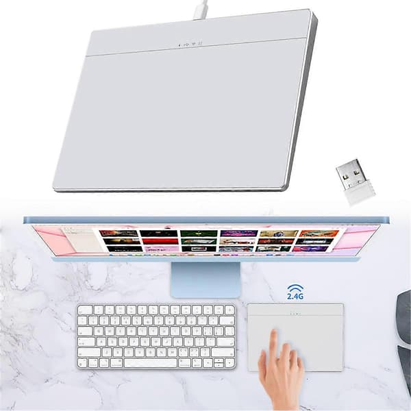 USB Touchpad Mus Multi-Gesture Trådløs Touchpad Type-C Genopladelig Kablet Præcisions Trackpad til