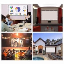 Home Theater Projector Screen, Portable 16:9 HD Projector Screen with 180-Degree Viewing Angle, Foldable Wrinkle-Free Soft White Polyester Design