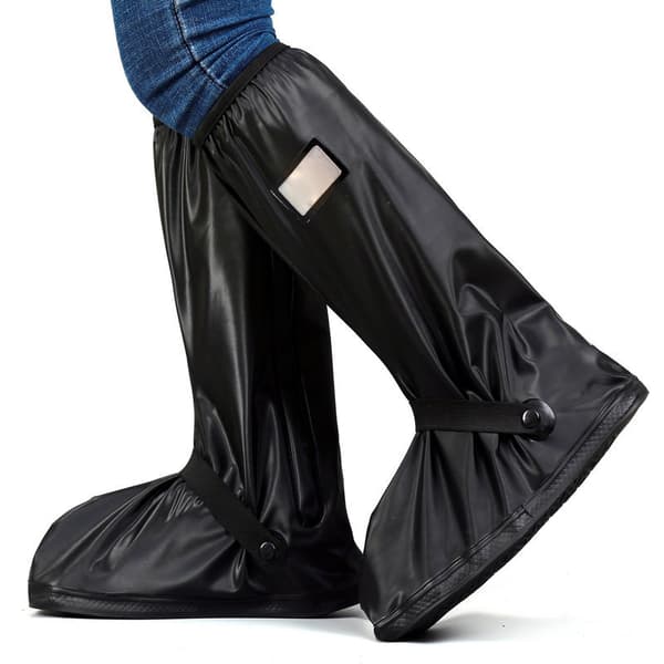 Thickened Waterproof Boot Covers with Thick Bottom for Outdoor Walking Cycling Black M