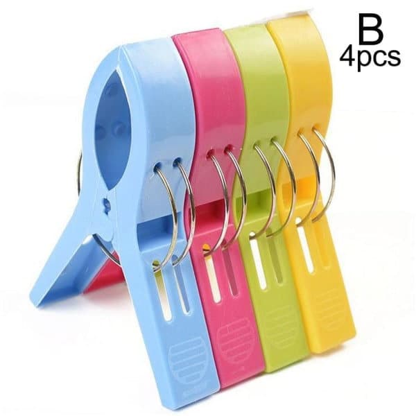 Rantatuolin rantapyyhepidikkeet 4 kpl Suuret pidikkeet Pyykkipojat Vahva laatu B One-size B One-size B One-size