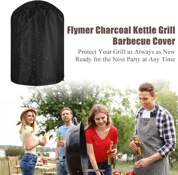 Universal Grillovertræk, Grillbeskyttelse, 70x70 cm, Rundt Grillovertræk, Udendørs Grillovertræk, Rund Grill