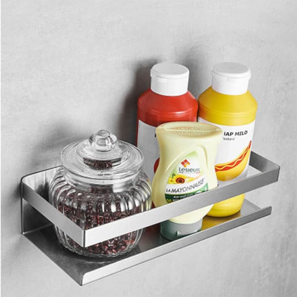 Magnetic Stainless Steel Spice Rack with Hooks, Waterproof and Space-Saving for Refrigerator and Microwave
