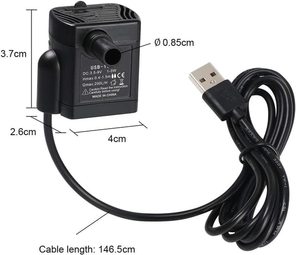 Aquarium Water Pump, Wide Application from Mini to Medium Tanks, Features Quiet Operation and Easy Disassembly