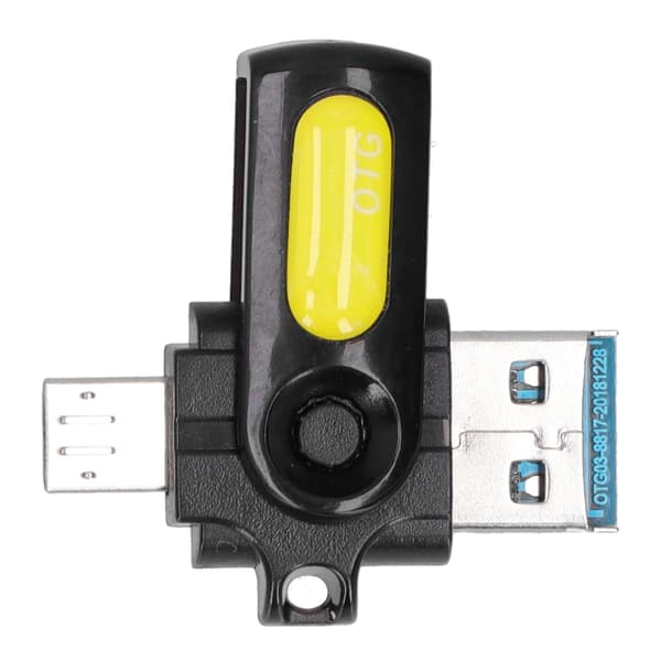 Til Android V8-grænseflade OTG-adapter Bærbar datakonverter til USB2.0/3.0/USB PD Gul