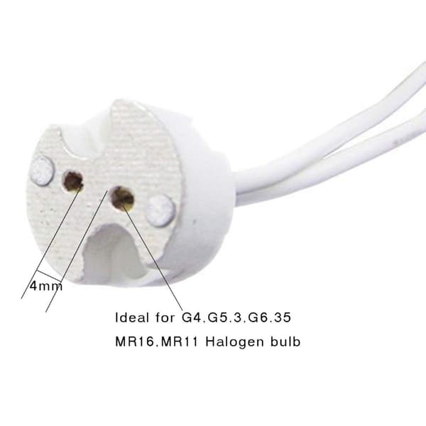 10-pack MR16 GU5.3 LED-socklar, keramiska socklar, kompatibla med halogen- och LED-lampor.