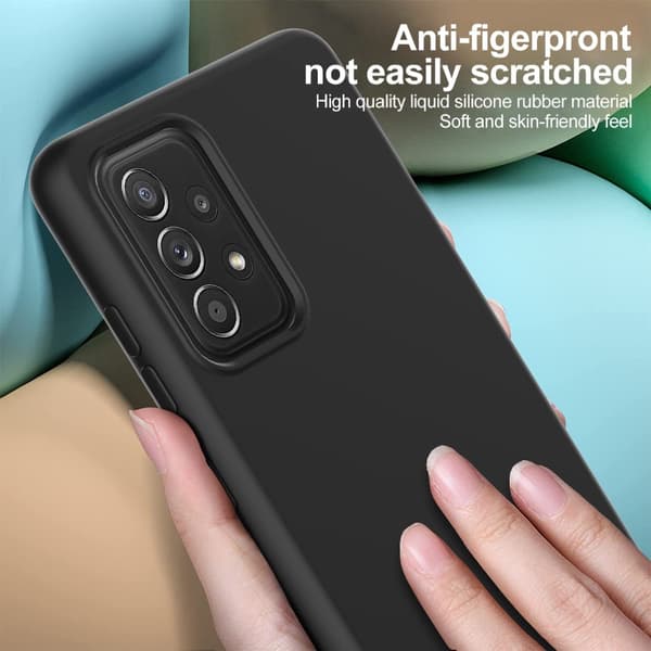 Silicone TPU Case Samsung A52/A52s Case Mobile Phone Screen Protector - Black Samsung Galaxy A52/A52s black black Samsung Galaxy A52/A52s