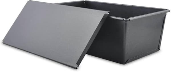 Brødform med lokk/bakeform for kake, toast, brød/non-stick toastboks med lokk, 30,5 x 10 x 7,6 cm Hk