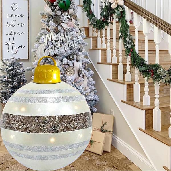 60 cm stor julkula – PVC, slitstark, transparent – för utomhusbruk