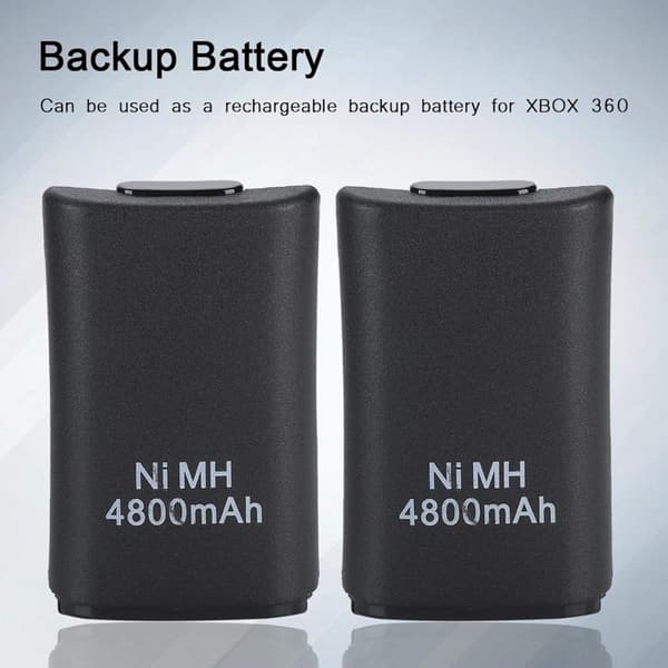 Xbox 360-controller batterisæt, 2*4800mAh batteri USB opladerkabel+ladestation