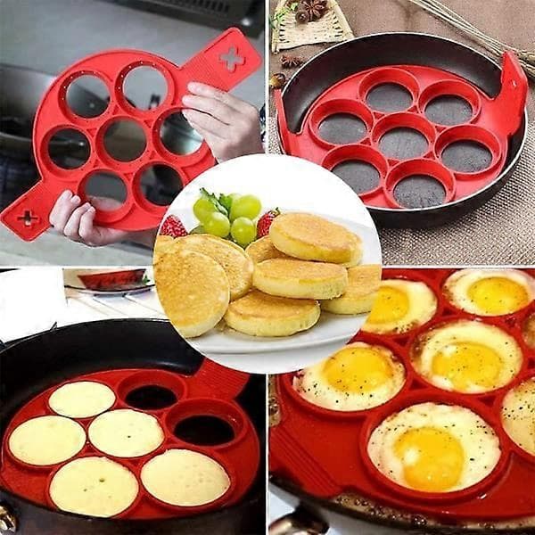 Silikonpannekakeformer, non-stick form for pannekaker, stekepanner, non-stick 7 hull