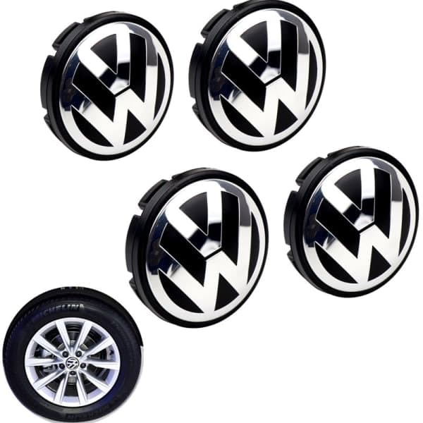 4 kpl VW Logo 56mm Pyöränkeskiö Kapseli Vanne Merkki