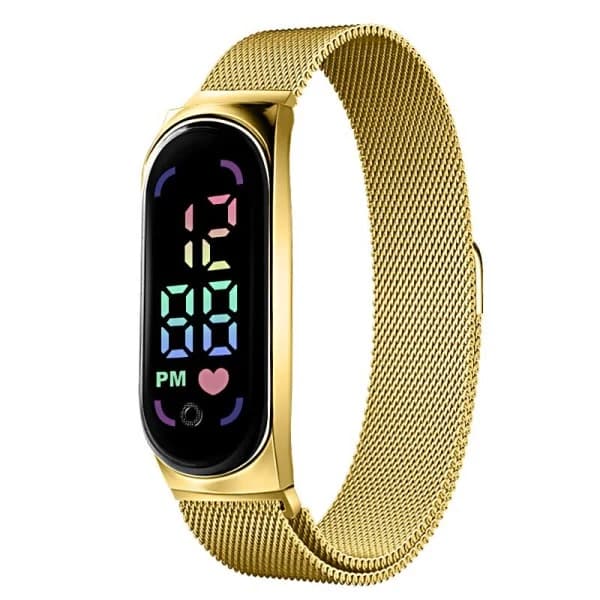 LED Dameur Magnetisk Urrem Vandtæt Touch Feminint Ur Mode Digitalt Armbåndsur
