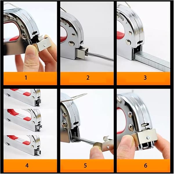 Heavy Duty Staple Gun, Heavy Duty Staple Gun with Ergonomic Design, Rubber Handle, Chrome Plated Construction for Durable Performance in Carpentry and